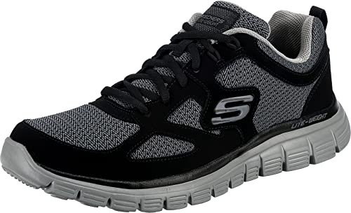 Skechers Burns Agoura, Men's Low-Top Sneakers, Black Grey, 8.5 UK