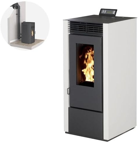 INTERSTOVES - Pack INTERSTOVES Poêle à granules MARINA 14 Etanche + Kit Conduit Ventouse (sortie façade) - Blanc