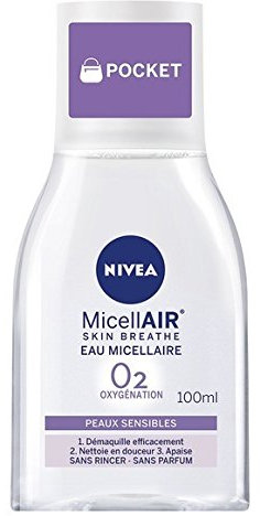 Nivea Eau micellaire visage O2 oxygénation, peaux sensibles - Le flacon de 100ml