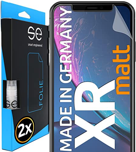 2x se® 3D SCHUTZFOLIE Entspiegelt für Apple Iphone XR,Anti-Staub, 100% Fingerabdruck & FaceID kompatibel, einfache blasenfreie Installation, Ultra-Klar, Stoß-Kratzfest, aus Deutschland