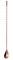 Cucharas de mango largo en espiral de acero inoxidable para barman mezclar, cuchara coctelera, cuchara (1 paquete, 30 cm, oro rosa)
