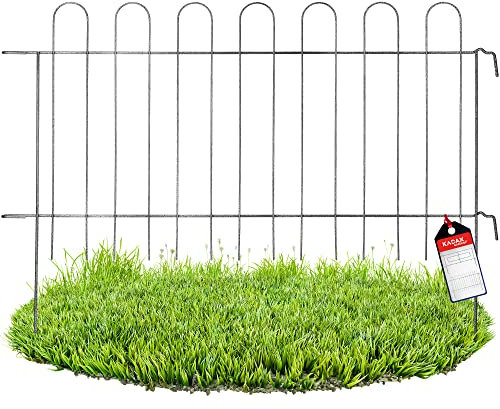 KADAX Grillage de Jardin Grille en Acier Clôture de Jardin Revêtement en Poudre avec Fixations Métalliques Clôture Décorative pour Jardin, Éléments de Clôture (Hauteur : 69.5cm)