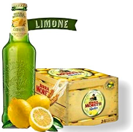 BIRRA MORETTI Sommer Radler Zitrone CL.33 X 12 Flaschen Bier 2% Alk. Cerveza