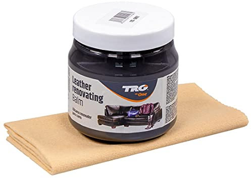 Langlauf Schuhbedarf Lederpflege Set - TRG Lederbalsam für Ledermöbel, Autoleder und Lederbekleidung - fusselfreies Poliertuch - Ledercouch Pflegemittel - Glattleder Pflege (grau)