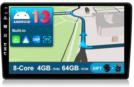 JOYX Android 12 Autoradio 9 Zoll Passt für Audi A4 (2003-2011) - [4G+64G] - Eingebaut DSP/Carplay/Android Auto - LED Rückfahrkamera MIC KOSTENLOS - Mit 2.5D Lenkradsteuerung 4G WiFi Bluetooth5.0 DAB