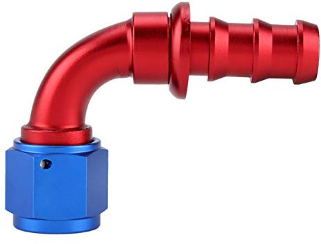 Oil Hose End Fitting, Dioche AN10 Straight 45 90 180 Degree Push On Twist Lock Oil Gas Fuel Line Hose End Male Fitting