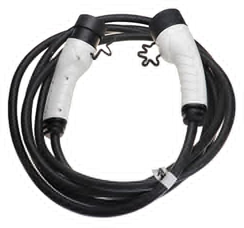 vhbw Ladekabel Typ 2 zu Typ 2 kompatibel mit Jeep Wrangler PHEV, Renegade PHEV Elektroauto, 3-phasig, 16 A, 11 kW, 5 m