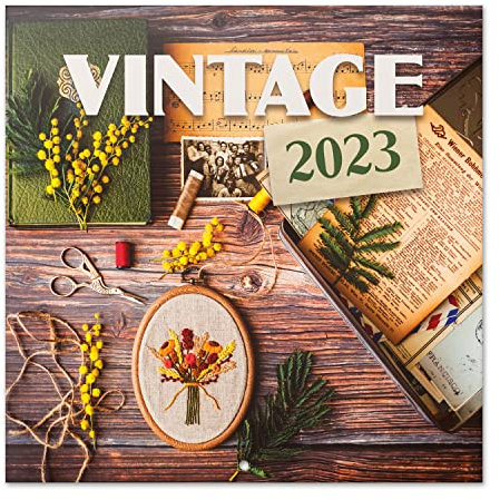 Grupo Erik Wandkalender 2023, Vintage Wandkalender, Kalender zum Aufhängen, Kalender 2023 Wandkalender, Familienkalender 2023, offizielle Lizenz, FSC zertifiziert