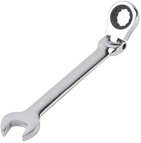 lixulluo Flexible Head Ratchet Spanner 10mm Chrome Vanadium Ratchet Spanner Ratcheting Wrench with Gear Ring for DIY Repair