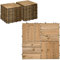 Outsunny 27 mattonelle per pavimenti in legno ad incastro per patio, balcone, terrazza, vasca idromassaggio, 30 x 30 cm per pezzo, 2,5 ㎡ per confezione, marrone