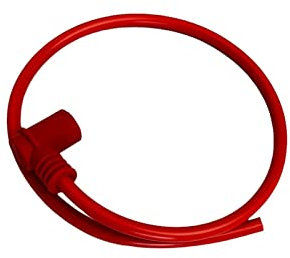 Kit Pipetta Pipa Candela Siliconica Anti Acqua Rossa Rosso e 50 cm Cavo per Ciclomotori Ciao Si Bravo Boxer Grillo Boss Eco Cba ecc