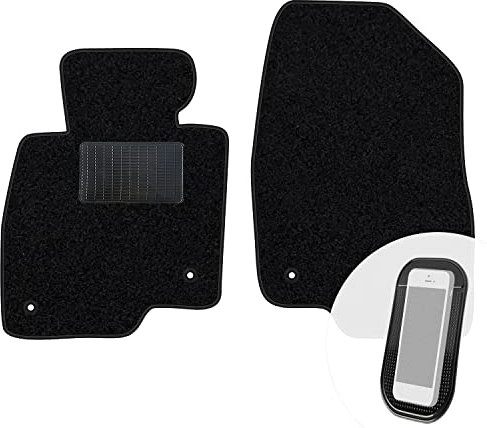 moto-MOLTICO Vorne Fußmatten Auto Velours Autoteppiche Schwarz Automatten Set 2-teilig passend für Mazda 6 III GJ ab 2013