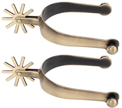Ayayu 2 Stück Pferdesporen, Vintage Western Cowboy Sporen Zinklegierung Sporen mit Endzahnrad, Männer Exquisite Stiefelsporen für Pferdereiten Wettbewerb Wettbewerb Unterhaltung