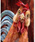 Bauernhoftier Malen nach Zahlen für Erwachsene, Rahmenhaus, Huhn, DIY, Malen nach Zahlen, Acrylfarbe, Leinwand, Küchendekoration, lustige Hahn-Malerei-Kits, Rahmenhaus-Kunst, 40 x 50 cm (rahmenlos)