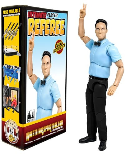 Ultimate Classic Schiedsrichter mit Deluxe Artikulation für Wrestling Actionfiguren