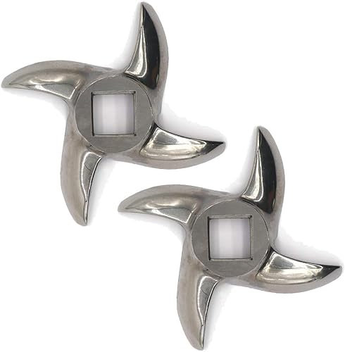 2 Stück #12 Fleischwolf Klinge Edelstahl Messer Cutter Ersatz für Mahlwerke, bitte überprüfen Sie die Größe und Form