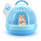 Cage de transport portable en plastique pour hamster et souris - Pour petits animaux - Avec bouteille d'eau - Bleu
