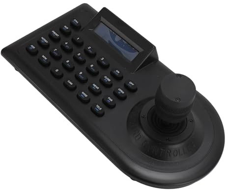 Jiawu PTZ-Steuerungstastatur, 3D-Joystick, Mühelose Bedienung, RS485 232-Schnittstelle, PTZ-Controller für NVR DVR (EU-Stecker)