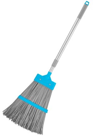 HOMESHOPA Garden Broom, Stiff Hard Nylon Bristles Telescopic Extendable Handle, Lightweight Yard Sweeping Brush For Yard Leaves Lawn Garden, Perfect for Artificial Grass