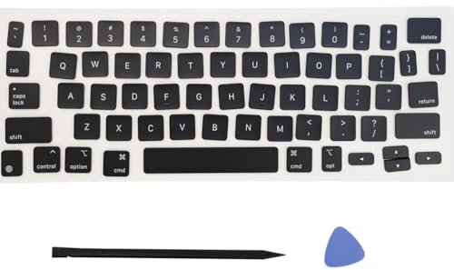 Replacement US Keyboard Full Set of Keycap Keys and Tool Applicable for ipad Pro/Air 11/13“ Magic Keyboard (MKH-1 Black)