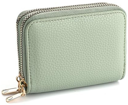 RNIEGA Petit Porte-Monnaie pour Femme, Mini Porte-Monnaie pour Femme, Porte-Cartes pour Femme, Porte-Monnaie à Double Zip pour Femme avec 11 Fentes pour Cartes de Crédit