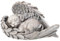 Novaliv Grabschmuck Hund Engelsfügeln Grau 22x13x13 cm Grabdekoration wetterfest Grabfigueren Kreuz für Friedhof Grabdeko Kreuz für Grab Gedenkstein Grabstein Deko Grabschmuck Allerheiligen