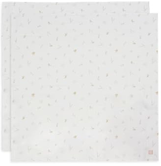 Jollein Musselin Tuch Baby - Lovely Birds - 2er Pack - 115x115cm - 100% Baumwolle - Spucktücher Baby - OEKO-TEX Zertifiziert