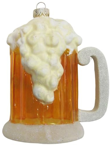 Krebs Glas Lauscha - Weihnachtsdekoration/Christbaumschmuck aus Glas - Bierkrug - Größe: ca. 12 cm