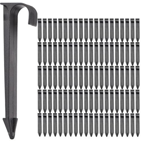 JVHLOV Fixation au Sol pour Tuyau D'irrigation Goutte à Goutte, Piquets de Fixation pour Ligne d'égouttement, pour Le Jardinage (100)