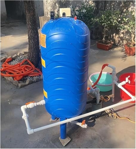 AVLLSO Réservoir d'eau potable 60 100 120 150 200L, Réservoir sous pression de puits d'eau vertical pour l'irrigation agricole/Camping/pêche, Vessie à eau pressurisée automatique(52.8gallon/200L/130x4