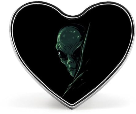 Un Alien Caché Mignon Épingles À Revers Coeur Broche Cravate Costume Robe Accessoires pour Hommes Femmes Mariage Anniversaire