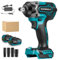 Yofidra Akku Schlagschrauber 500Nm, 1/2 Bürstenloser Impact Wrench mit 2x 3.0AH Akku, 3-Gang-Einstellbar, LED-Arbeitslicht, 4 Stecknüsses, Drehschlagschrauber für Auto & DIY