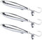 Dr.Fish 3pcs Sea Fishing Lure Vertical Diamond Jigging Spoons 15g for Mackerel Cod Bass Pike with Single Hooks Casting Spinners Metal Jigs