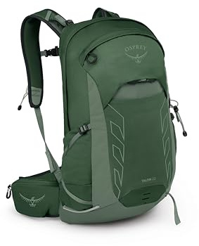 Osprey Talon 22L Herren Leichter Wanderrucksack mit Hüftgurt, Grünes Baldachin/Kiefernblatt