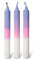 Lila Dip-Dye-Kerzen im 3er-Pack, Spitzkerzen, Stumpenkerzen, bunte Kerzen, Hochzeitskerzen, Tischkerzen, dekorative Kerzen, Geruchslos
