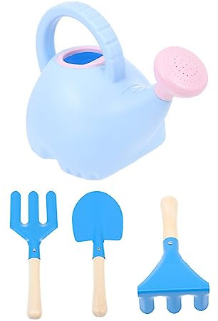 TOYANDONA 1 Satz Gießkanne Gartenschaufeln Für Kindergärtner Gartenspielzeug Für Cartoon-gartenspielzeug Karikatur, Die Gartenspielzeug Gräbt Hölzern