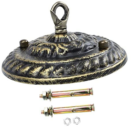 Garneck Baldachin Aus Messing Für Kronleuchter Und Deckenleuchten - Vintage Deckenplatte Mit Haken - Ideal Für Stilvolle Innenräume Elegant Und