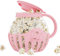 Ohulelks Popcorn Maker Microwave Snack Popcorn Air Poppers 2.25 Quart Popcorn Bowl Borosilicate Kitchen Accessories,Pink