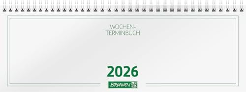 BRUNNEN Querterminbuch Mod. 772 2026 | 297×105 mm, Karton, weiß