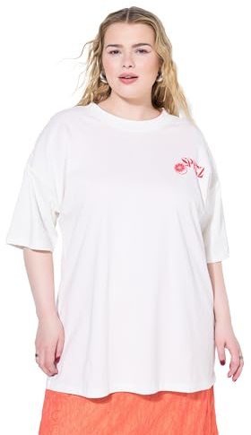 Studio Untold Damen große Größen Übergrößen Plus Size T-Shirt, Oversized, Cocktail Offwhite 46+ 840616200-46+