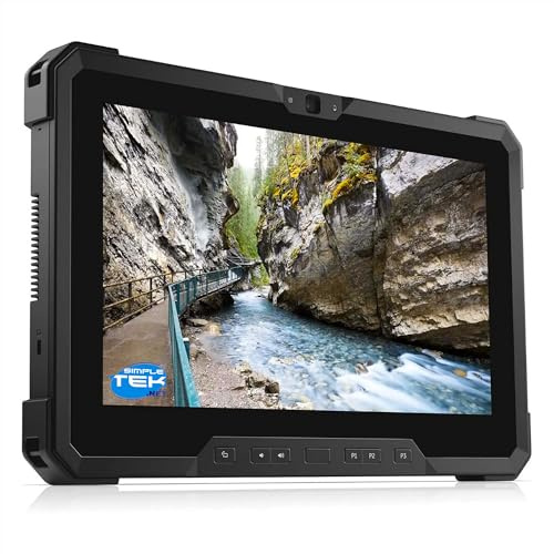 SIMPLETEK - Rugged Tablet 11.6 Touchscreen Notebook Core i5 8250U, 8GB RAM, 960GB SSD, LTE 4G, WiFi 5, Windows 11 Pro, Dual Webcam (Generalüberholt)