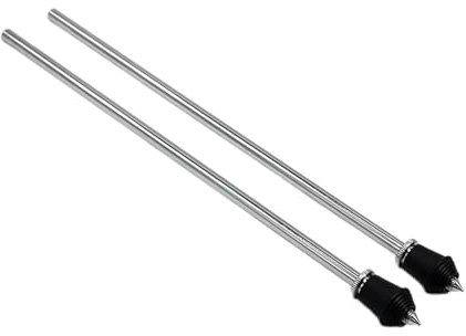 Lot de 2 pieds de support pour batterie - Construction en métal - 37,5 cm - Pour tambour de sol et rack