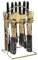 WPKD BLUEIY Juego de cubiertos de acero inoxidable de 24 piezas, servicio para 6, tenedor de carne y cuchara, juego de cubiertos negro y dorado para restaurante y