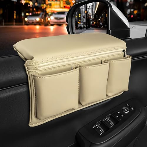 ZCZMAD Caja de Almacenamiento de la Ventana del Coche,Compatible para VW T5 T5.1 T6 T6.1 Ganci,Accesorios de Coche,Beige