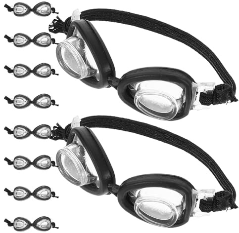 ORFOFE Kleiner Puppen Schwimmbrillen 5cm 10 Stück Puppenhaus Zubehör Miniatur Taucherbrillen für Puppen Wasserfestes Kunststoff Material Puppenverkleidung und Stranddeko