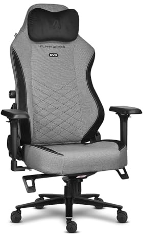 Alpha Gamer Alegra EVO – Silla Gaming, Espuma de Alta Densidad, Soporte Lumbar 2D Ajustable, Respaldo Reclinable 135°, Cojin Magnética y Reposabrazos Duraflex