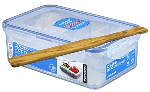 Lock&Lock Multifunktionsbox 1000 ml mit Gitter HPL817T mit Multifunktionsspachtel