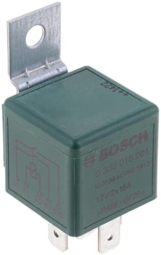 Bosch 0332015001 Mini Relay 12V 15A, IP5K4, Operating Temperature from -40 Degree to 85 Degree C, 5 Pin Relay Double Contact
