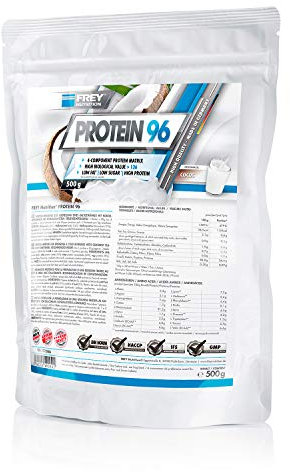 Frey Nutrition Protein 96 Cocos Zipp-Beutel, 1er Pack (1 x 500 g)