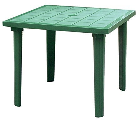 Bica Weekend Tavolo Quadrato, Resina, Verde, 80 x 80 cm